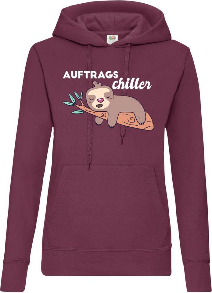 Youth Designz Kapuzenpullover Auftrags Chiller Damen Hoodie Pullover mit Trendigem Faultier Frontdruck Youth Designz Kapuzenpullover Auftrags Chiller Damen Hoodie Pullover mit Trendigem Faultier Frontdruck von Youth Designz