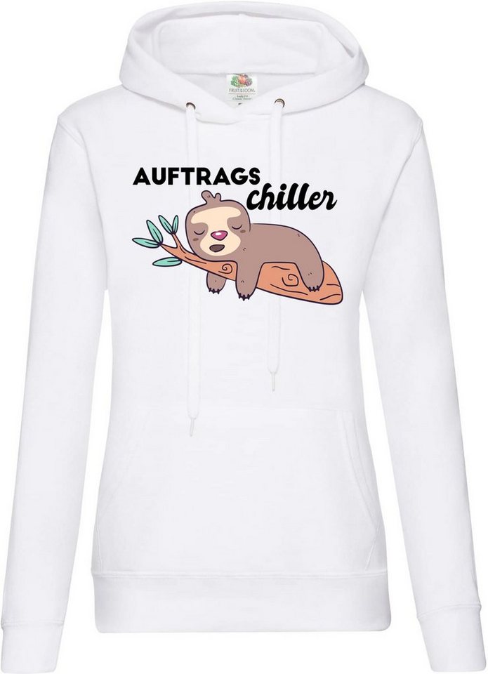 Youth Designz Kapuzenpullover Auftrags Chiller Damen Hoodie Pullover mit Trendigem Faultier Frontdruck von Youth Designz