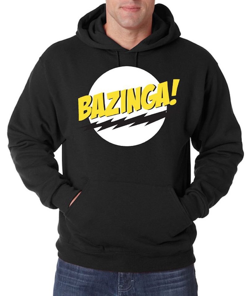 Youth Designz Kapuzenpullover Bazinga Herren Hoodie Pullover mit lustigem Print von Youth Designz