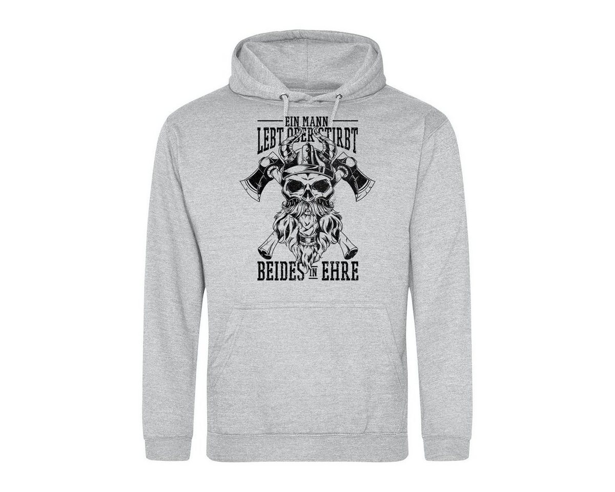 Youth Designz Kapuzenpullover "Beides In Ehre" Herren Hoodie Pullover mit trendigem Frontprint von Youth Designz