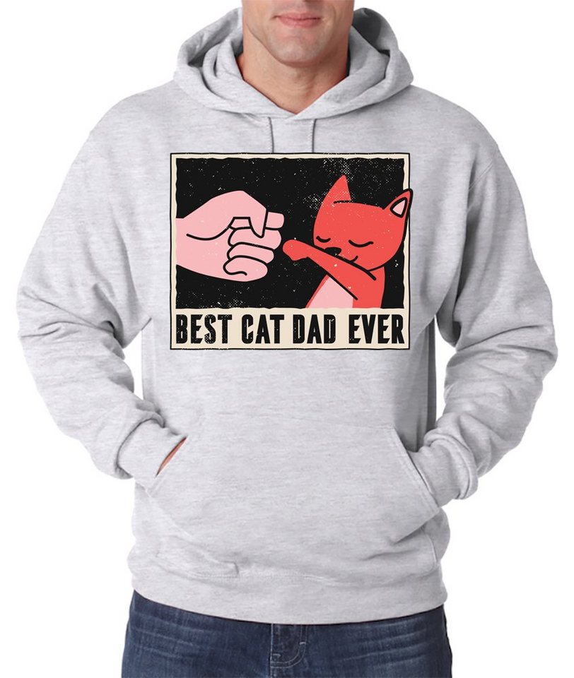 Youth Designz Kapuzenpullover Best Cat Dad Ever Herren Hoodie Pullover mit lustigem Katzen Motiv von Youth Designz