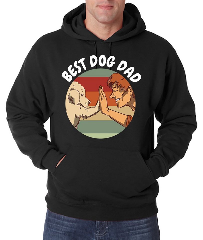 Youth Designz Kapuzenpullover Best Dog Dad Herren Hoodie Pullover mit lustigem Hund Motiv von Youth Designz