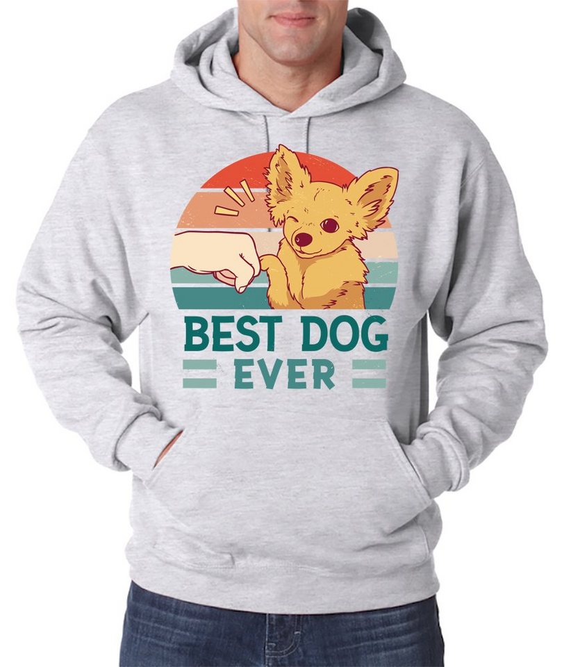 Youth Designz Kapuzenpullover Best Dog Ever Herren Hoodie Pullover mit coolem Chihuahua Print von Youth Designz