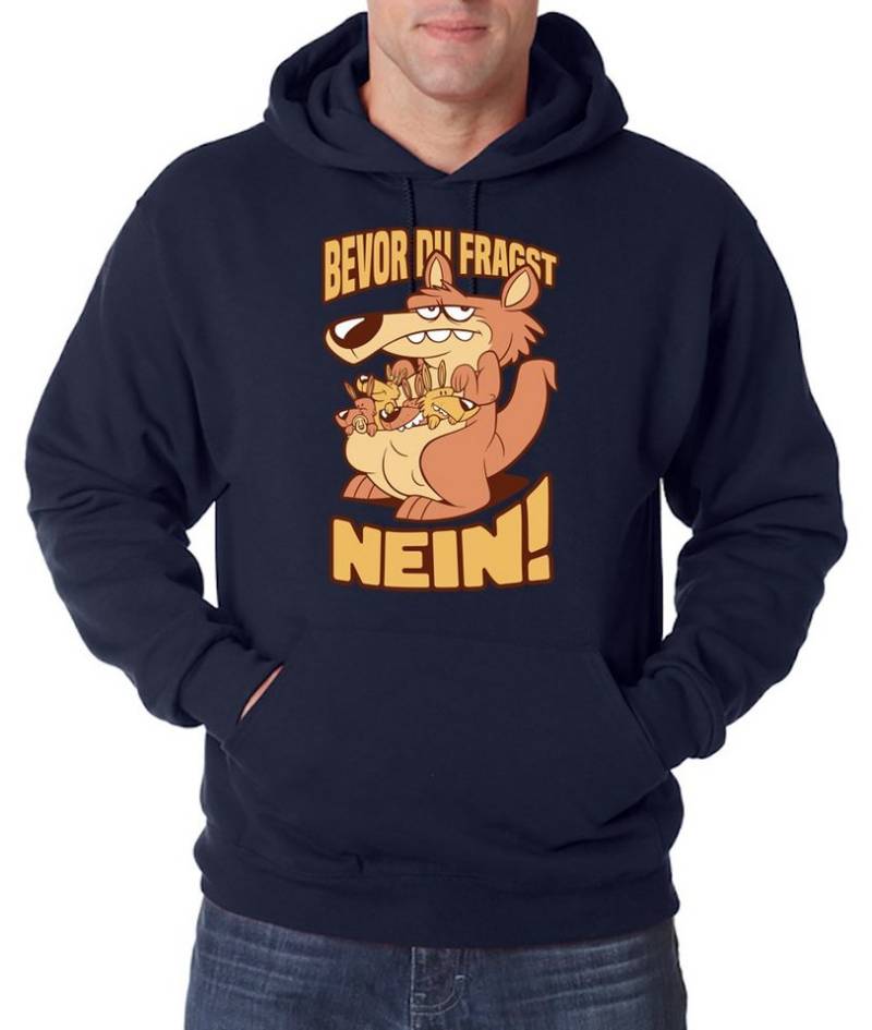Youth Designz Kapuzenpullover Bevor Du Fragst, Nein Herren Hoodie Pullover mit lustigem Frontprint Youth Designz Kapuzenpullover Bevor Du Fragst, Nein Herren Hoodie Pullover mit lustigem Frontprint von Youth Designz