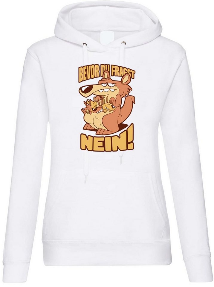 Youth Designz Kapuzenpullover Bevor Du Fragst - NEIN mit lustigem Frontprint von Youth Designz