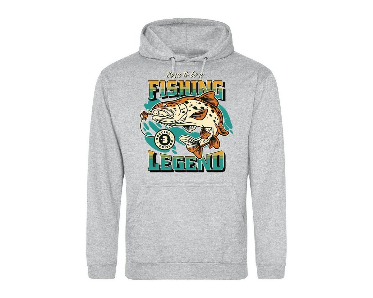 Youth Designz Kapuzenpullover Born To Be A Fishing Legend" Herren Hoodie Pullover mit trendigem Frontprint" von Youth Designz