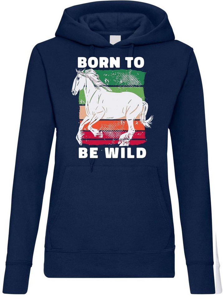 Youth Designz Kapuzenpullover Born To Be Wild Damen Hoodie Pullover mit trendigem Frontprint von Youth Designz