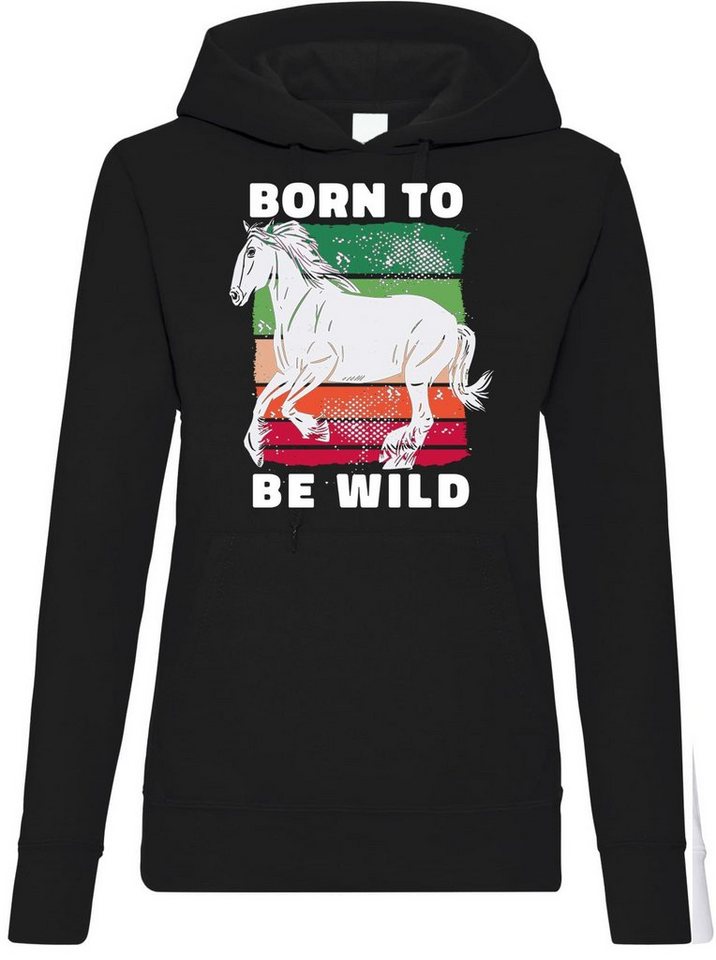 Youth Designz Kapuzenpullover Born To Be Wild Damen Hoodie Pullover mit trendigem Frontprint von Youth Designz