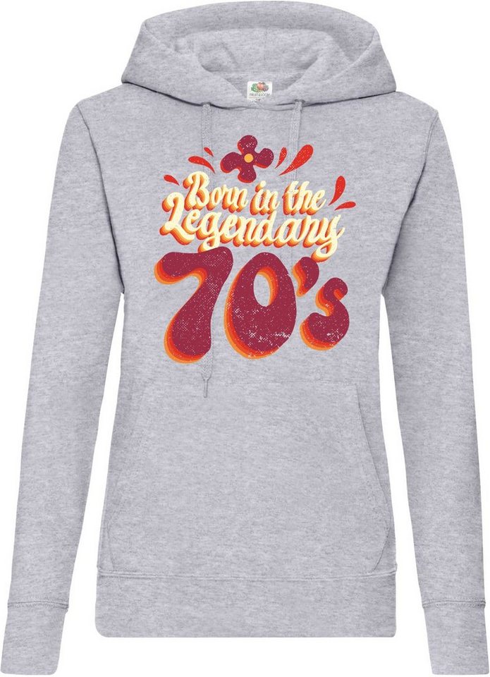 Youth Designz Kapuzenpullover "Born in the legendary 70s" Damen Hoodie Pullover mit lustigem Frontprint von Youth Designz