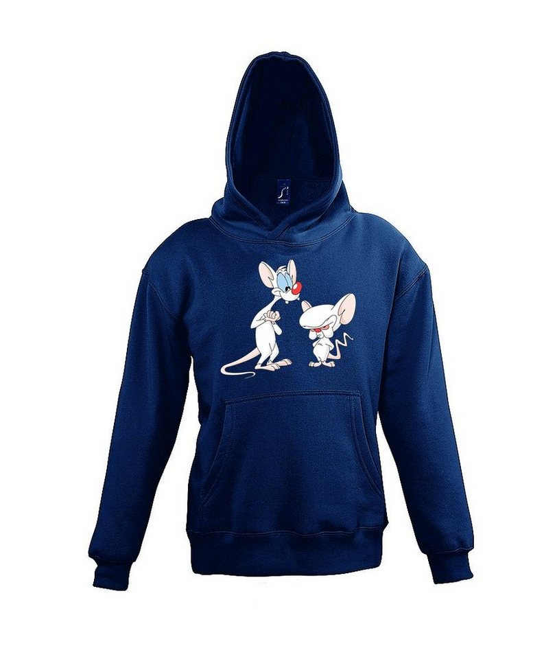 Youth Designz Kapuzenpullover Brain und Pinky Hoodie Pullover für Kinder mit trendigem Frontprint von Youth Designz