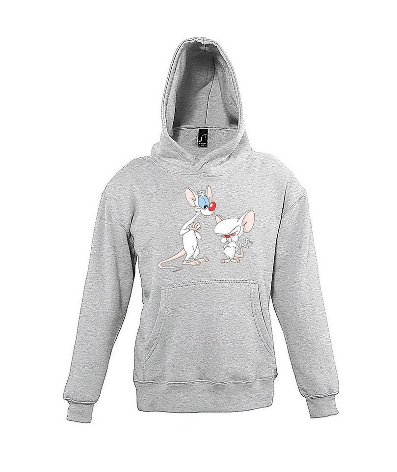 Youth Designz Kapuzenpullover Brain und Pinky Hoodie Pullover für Kinder mit trendigem Frontprint von Youth Designz