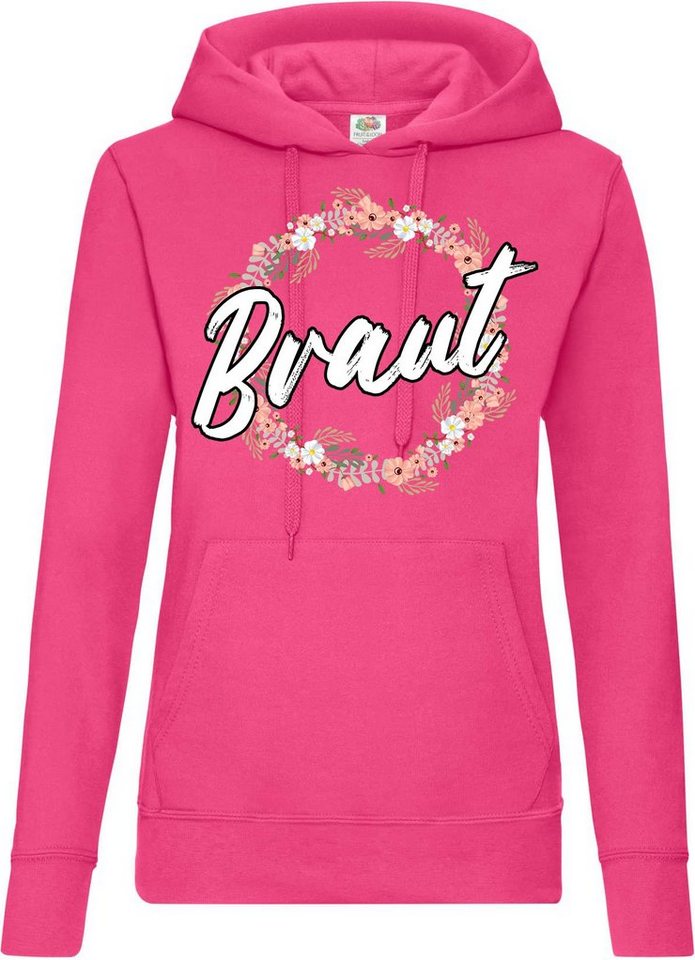 Youth Designz Kapuzenpullover Braut Damen Hoodie Pullover mit tollem Hochzeits Frontaufdruck von Youth Designz