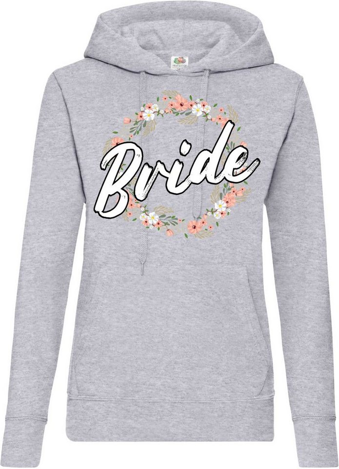 Youth Designz Kapuzenpullover Bride Braut JGA Damen Hoodie Pullover mit tollem Hochzeits Frontaufdruck von Youth Designz