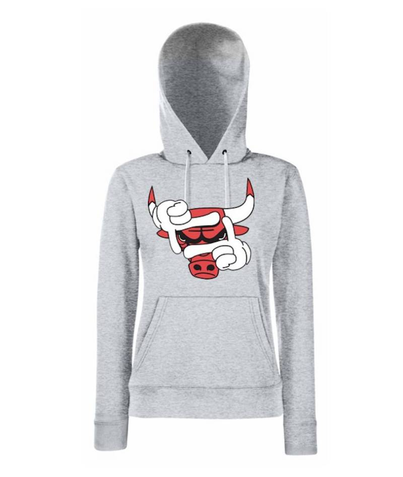 Youth Designz Kapuzenpullover Bulls Damen Hoodie Pullover mit modischem Sport Logo von Youth Designz