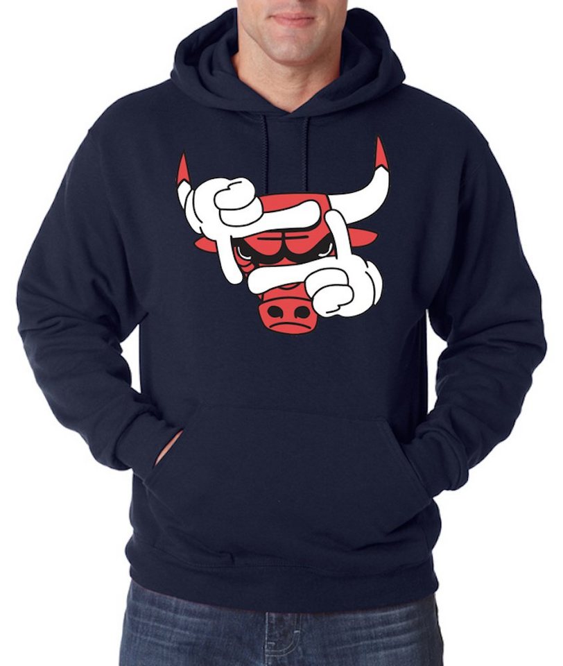 Youth Designz Kapuzenpullover Bulls Herren Hoodie Pullover mit modischem Print von Youth Designz