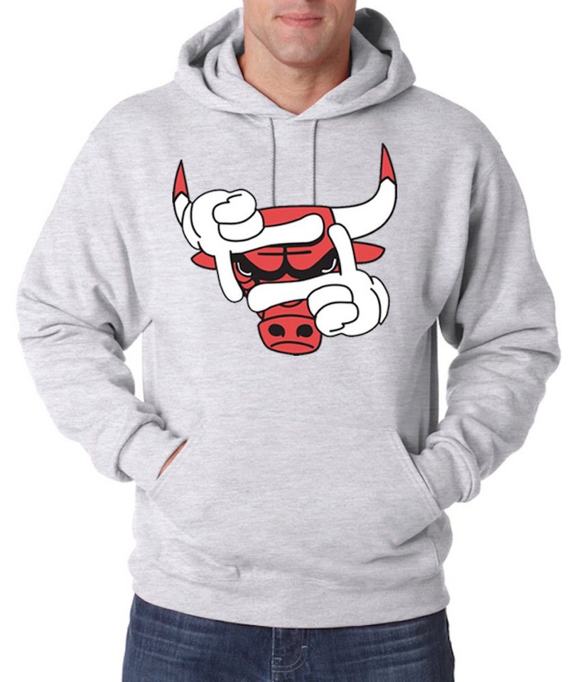 Youth Designz Kapuzenpullover Bulls Herren Hoodie Pullover mit modischem Print von Youth Designz