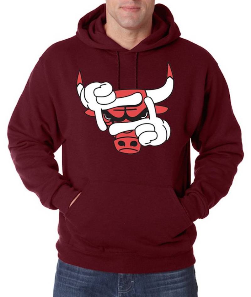 Youth Designz Kapuzenpullover Bulls Herren Hoodie Pullover mit modischem Print von Youth Designz