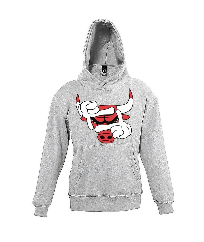 Youth Designz Kapuzenpullover Bulls Hoodie Pullover für Jungen und Mädchen mit modischem Frontprint von Youth Designz