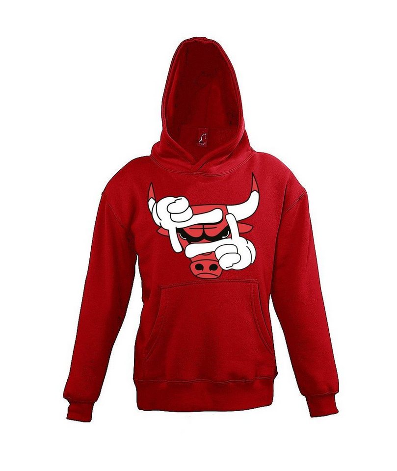 Youth Designz Kapuzenpullover Bulls Hoodie Pullover für Jungen und Mädchen mit modischem Frontprint von Youth Designz