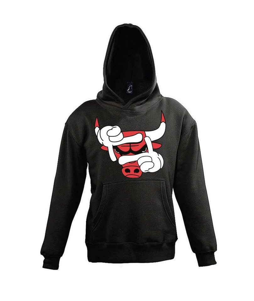 Youth Designz Kapuzenpullover Bulls Hoodie Pullover für Jungen und Mädchen mit modischem Frontprint von Youth Designz