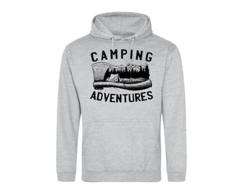 Youth Designz Kapuzenpullover Camping Adventures Herren Hoodie Pullover mit trendigem Frontprint von Youth Designz