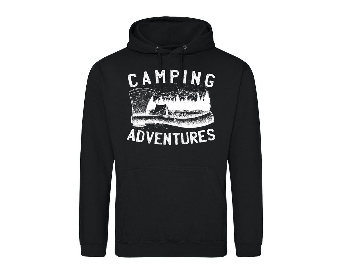 Youth Designz Kapuzenpullover Camping Adventures Herren Hoodie Pullover mit trendigem Frontprint von Youth Designz