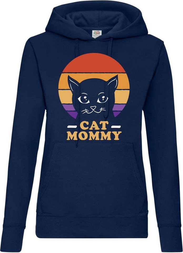 Youth Designz Kapuzenpullover Cat Mommy Damen Hoodie Pullover mit lustigem Katzen Motiv von Youth Designz