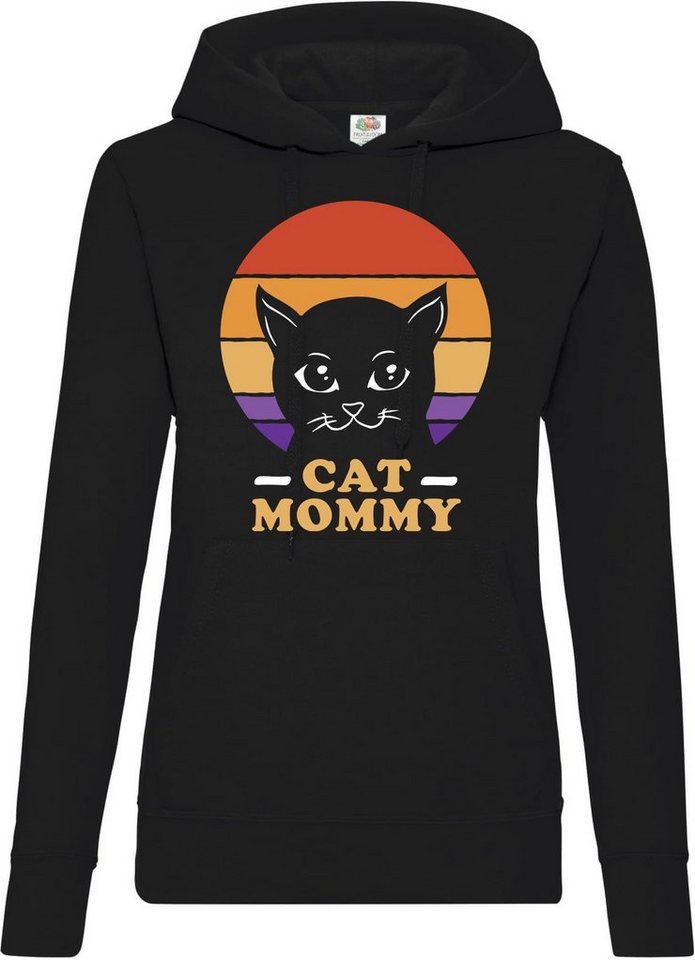 Youth Designz Kapuzenpullover Cat Mommy Damen Hoodie Pullover mit lustigem Katzen Motiv von Youth Designz