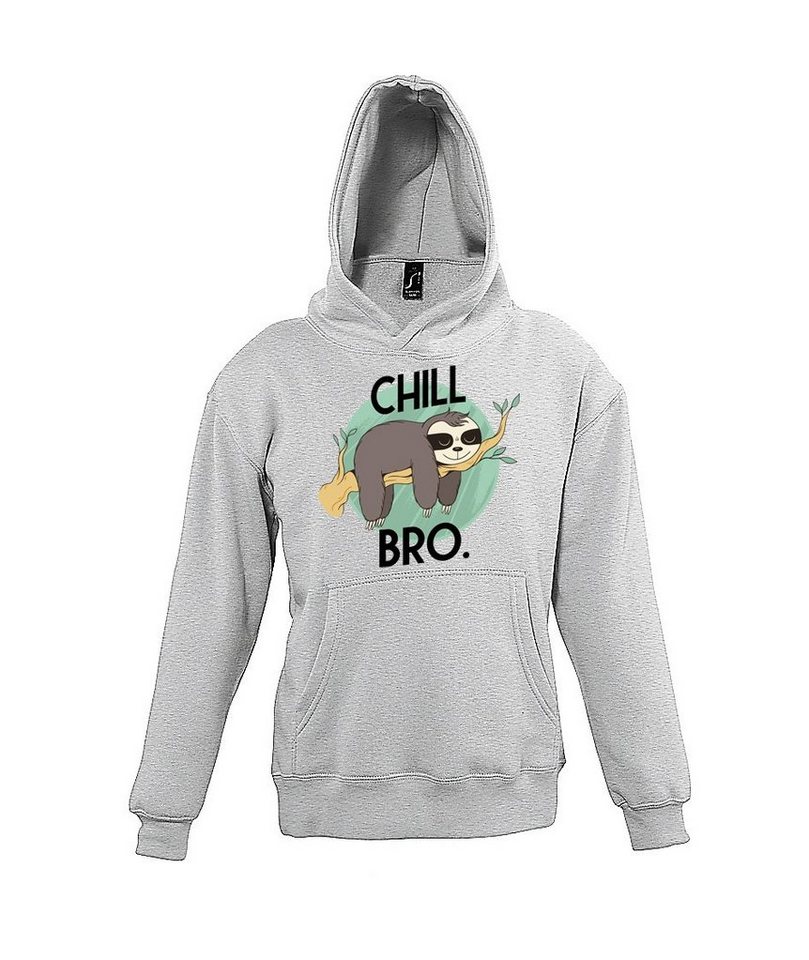 Youth Designz Kapuzenpullover Chill Bro Faultier Kinder Hoodie Pullover mit lustigem Frontprint von Youth Designz