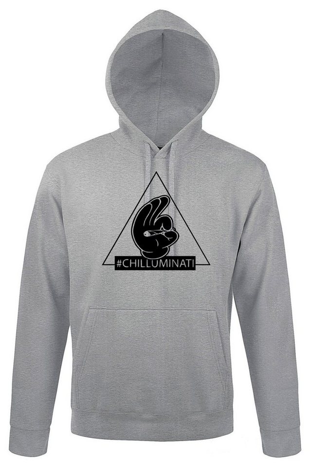 Youth Designz Kapuzenpullover Chilluminati Herren Hoodie Pullover mit lustigem Frontprint von Youth Designz