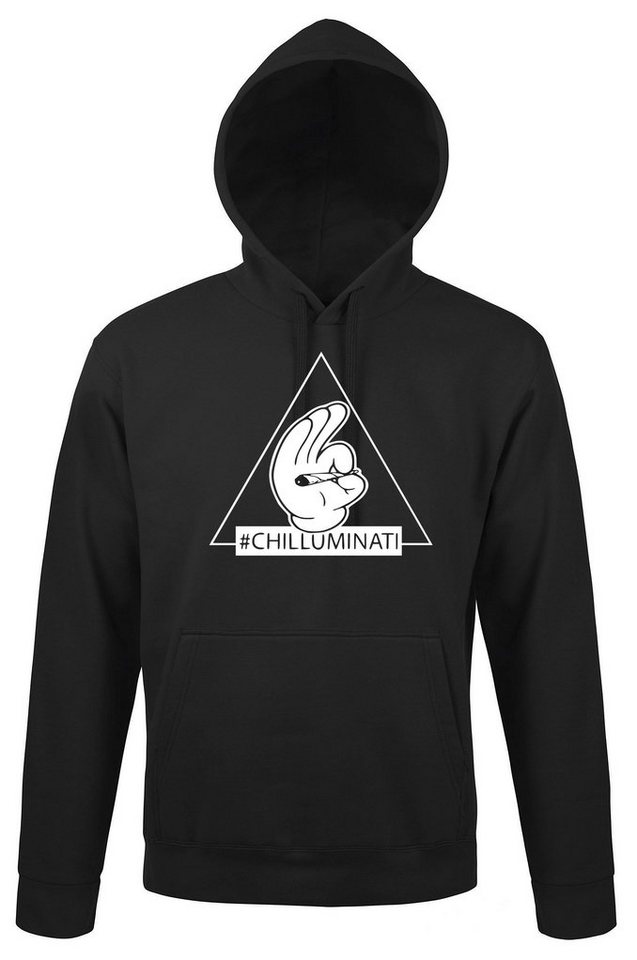 Youth Designz Kapuzenpullover Chilluminati Herren Hoodie Pullover mit lustigem Frontprint von Youth Designz