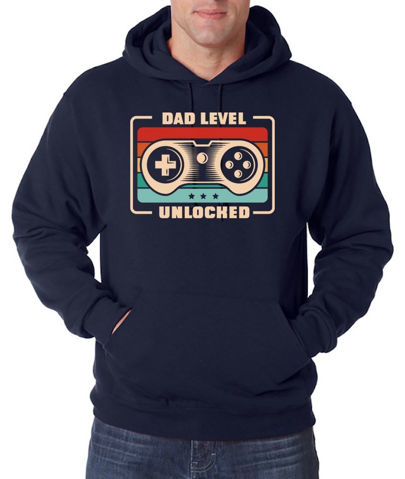 Youth Designz Kapuzenpullover Dad Level Unlocked Herren Hoodie Pullover mit trendigem Frontprint von Youth Designz