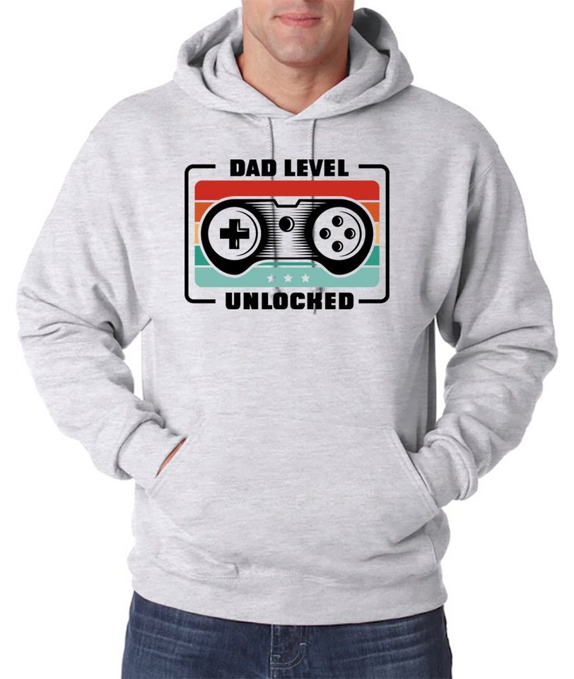 Youth Designz Kapuzenpullover Dad Level Unlocked Herren Hoodie Pullover mit trendigem Frontprint von Youth Designz