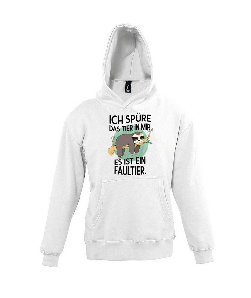 Youth Designz Kapuzenpullover Das Tier in mir Faultier Kinder Hoodie Pullover für Jungen & Mädchen mit trendigem Frontprint von Youth Designz