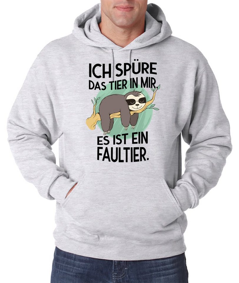 Youth Designz Kapuzenpullover Das Tier in mit Faultier Herren Hoodie Pullover mit trendigem Frontprint von Youth Designz