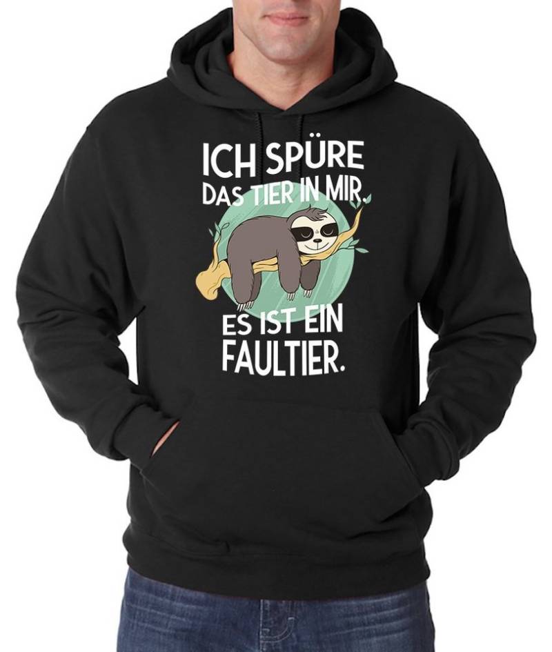 Youth Designz Kapuzenpullover Das Tier in mit Faultier Herren Hoodie Pullover mit trendigem Frontprint von Youth Designz