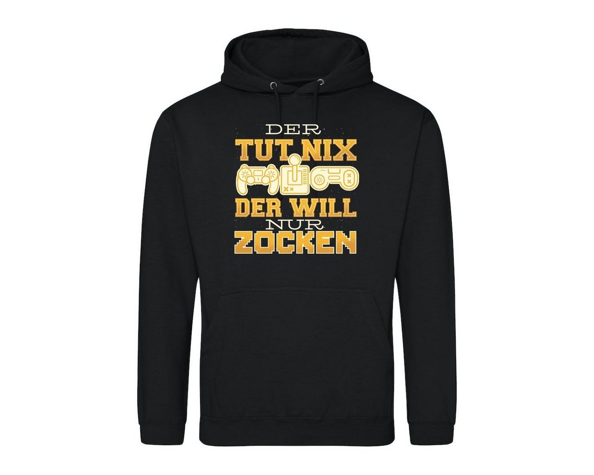 Youth Designz Kapuzenpullover Der Tut Nix, Der Will Nur Zocken" Herren Hoodie Pullover mit trendigem Frontprint" von Youth Designz