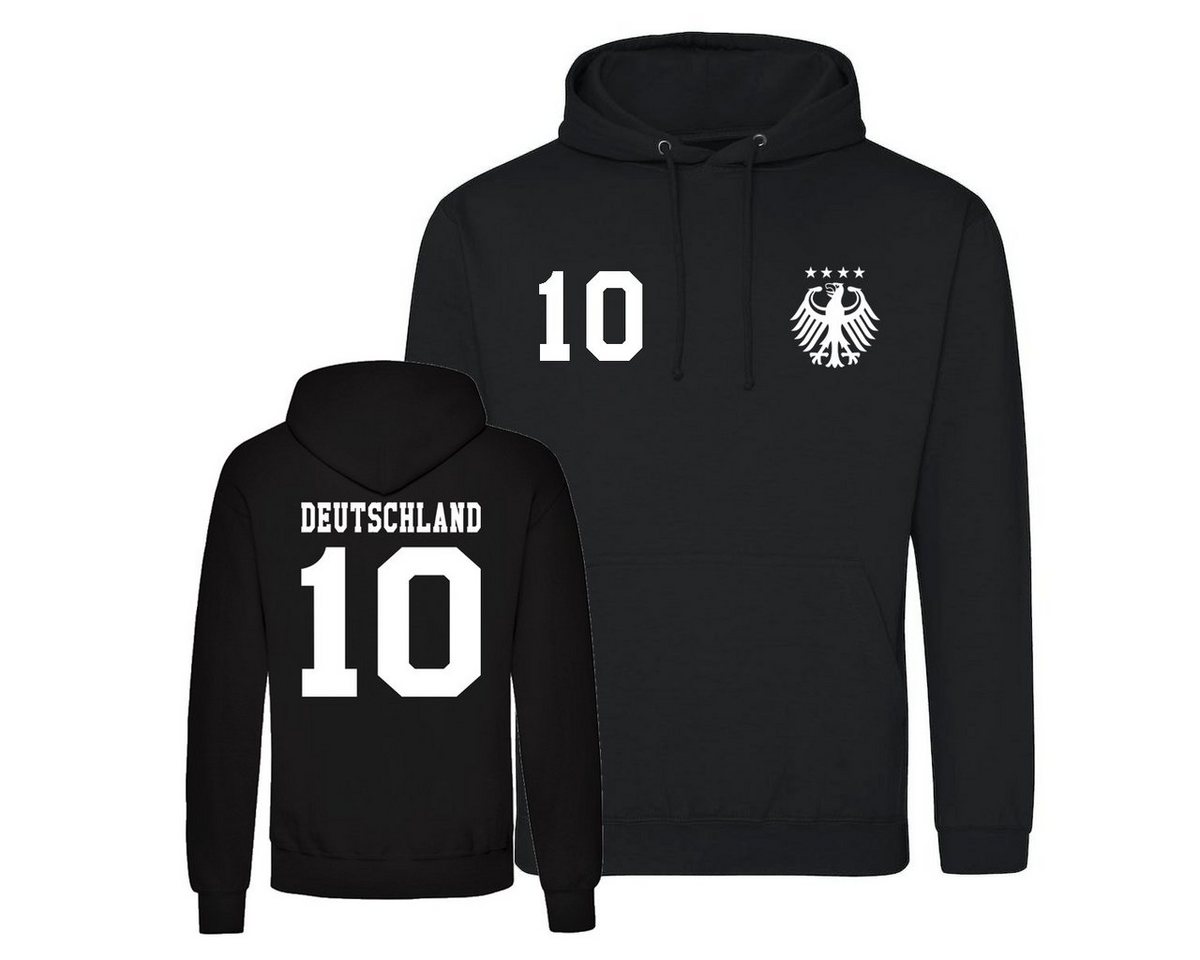 Youth Designz Kapuzenpullover Deutschland Herren Hoodie Pullover im Fußball Trikot Look mit modischem Fan Aufdruck von Youth Designz