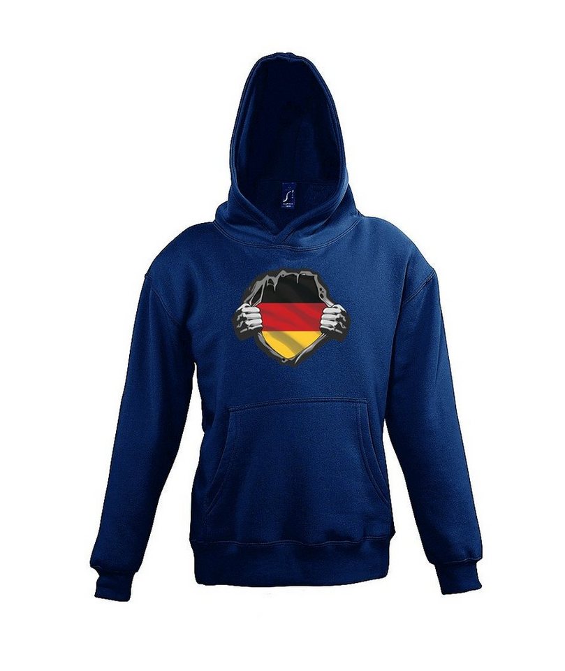 Youth Designz Kapuzenpullover Deutschland Herz Kinder Hoodie Mit lustigem Frontprint von Youth Designz