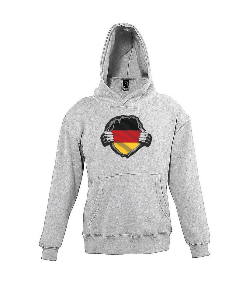 Youth Designz Kapuzenpullover Deutschland Herz Kinder Hoodie Mit lustigem Frontprint von Youth Designz