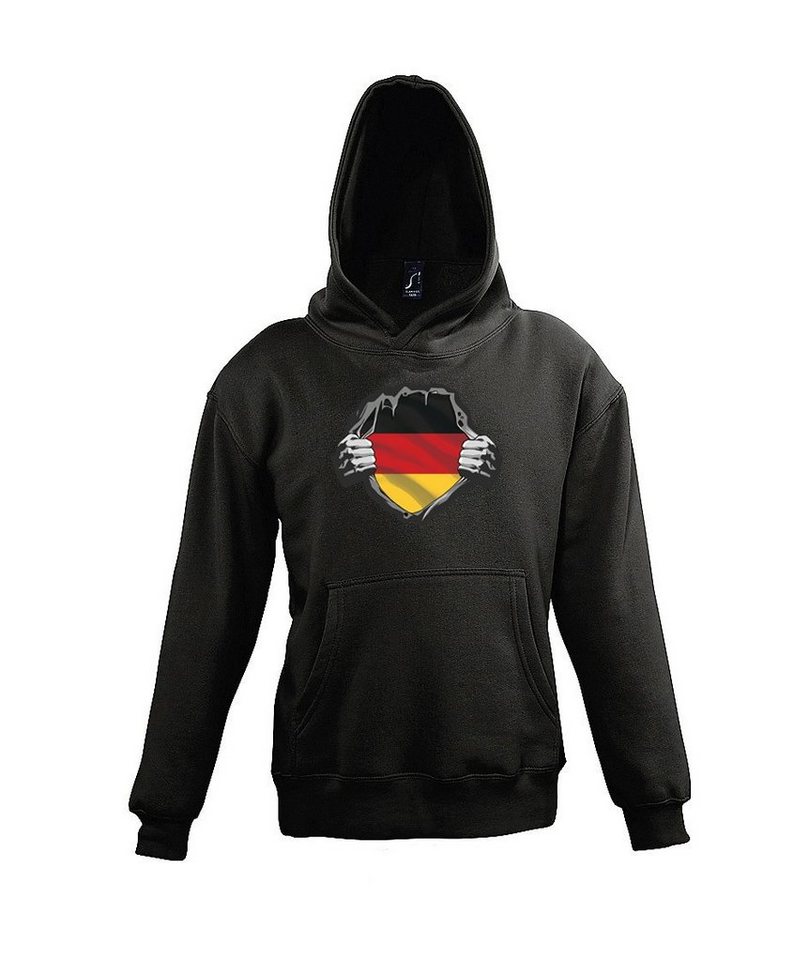 Youth Designz Kapuzenpullover Deutschland Herz Kinder Hoodie Mit lustigem Frontprint von Youth Designz