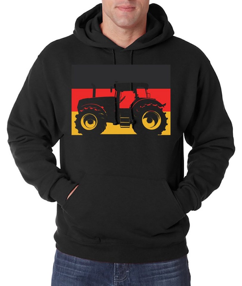 Youth Designz Kapuzenpullover Deutschland Traktor Herren Hoodie Pullover mit trendigem Frontprint von Youth Designz