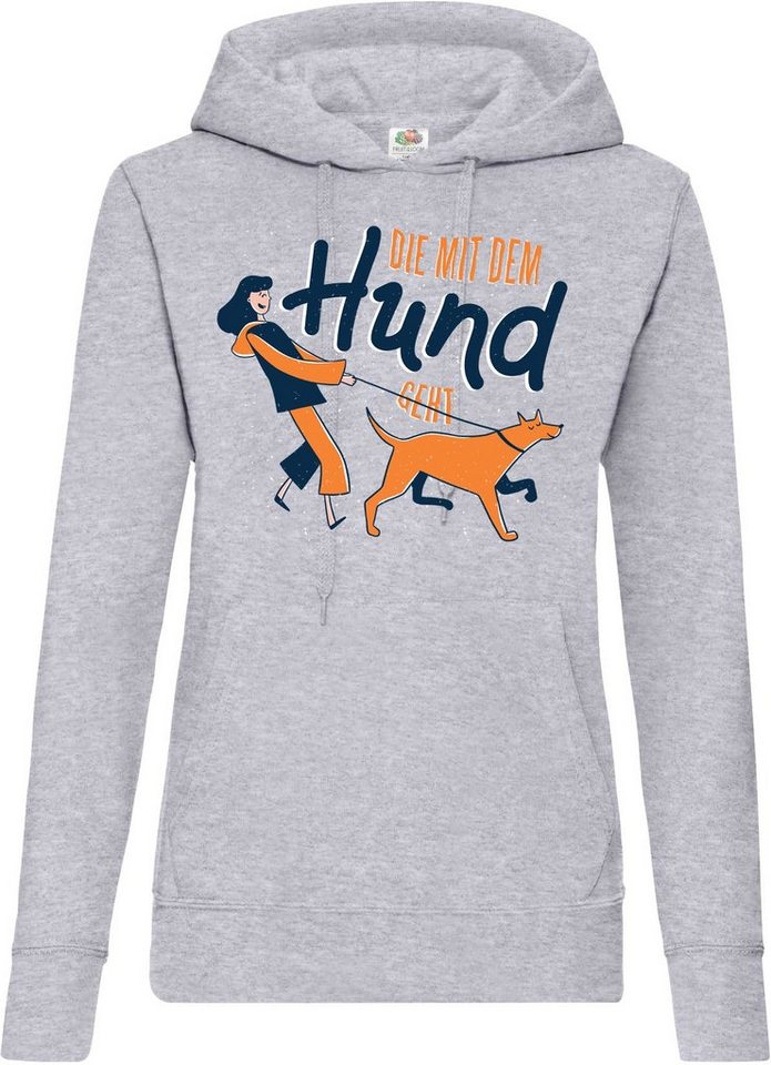 Youth Designz Kapuzenpullover Die Mit Dem Hund Geht Damen Hoodie Pullover mit trendigem Frontprint Youth Designz Kapuzenpullover Die Mit Dem Hund Geht Damen Hoodie Pullover mit trendigem Frontprint von Youth Designz