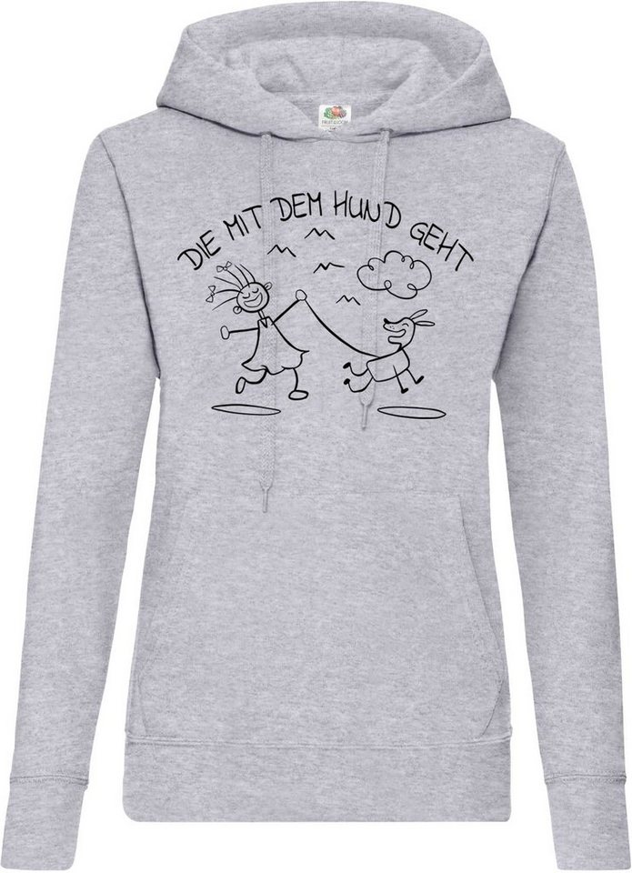 Youth Designz Kapuzenpullover Die Mit Dem Hund Geht Damen Hoodie Pullover mit trendigem Frontprint Youth Designz Kapuzenpullover Die Mit Dem Hund Geht Damen Hoodie Pullover mit trendigem Frontprint von Youth Designz
