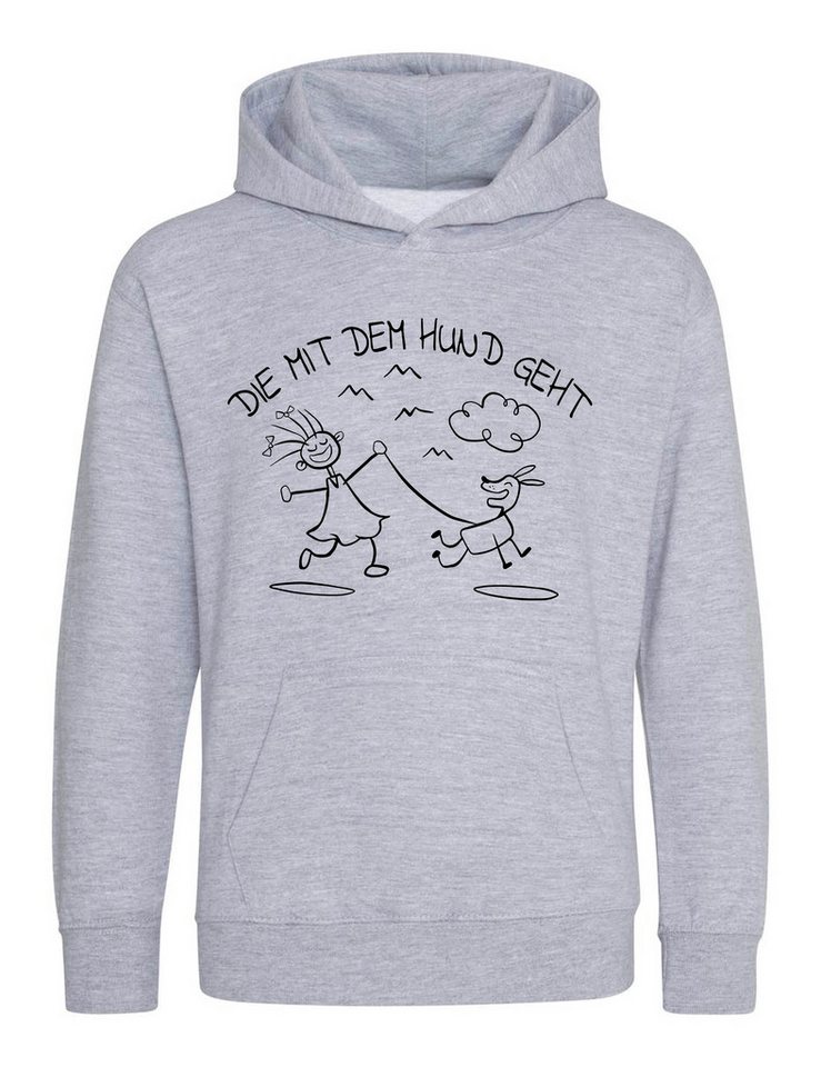 Youth Designz Kapuzenpullover Die Mit Hund Geht 2 Kinder Hoodie Pullover mit trendigem Motiv von Youth Designz