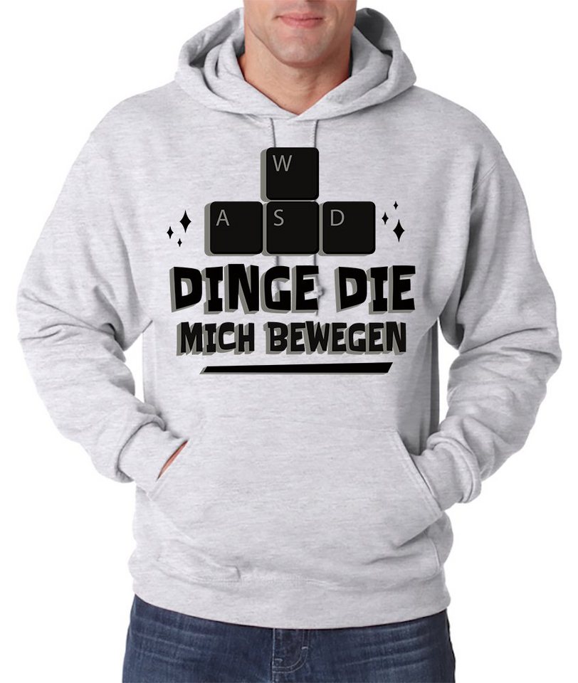 Youth Designz Kapuzenpullover Dinge Die Mich Bewegen Herren Hoodie Pullover mit lustigem Gaming Frontprint von Youth Designz