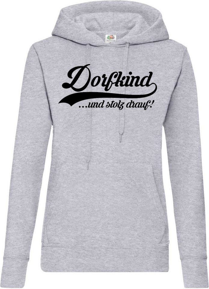 Youth Designz Kapuzenpullover Dorfkind Damen Hoodie Pullover mit lustigem Frontprint von Youth Designz
