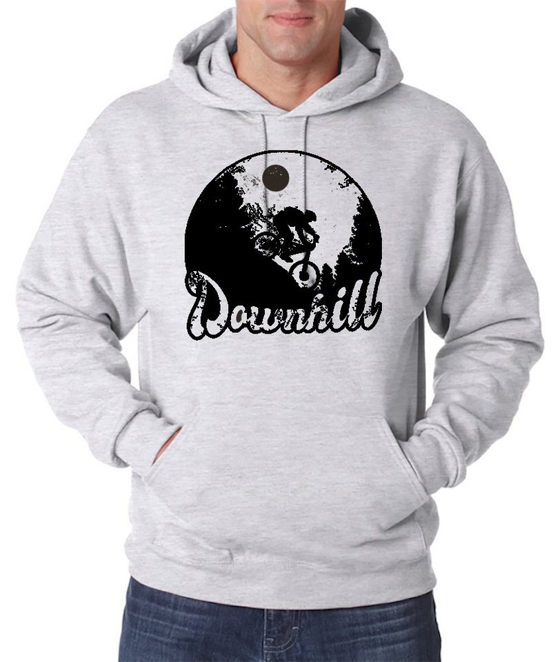 Youth Designz Kapuzenpullover Downhill Herren Hoodie Pullover mit trendigem Frontprint von Youth Designz