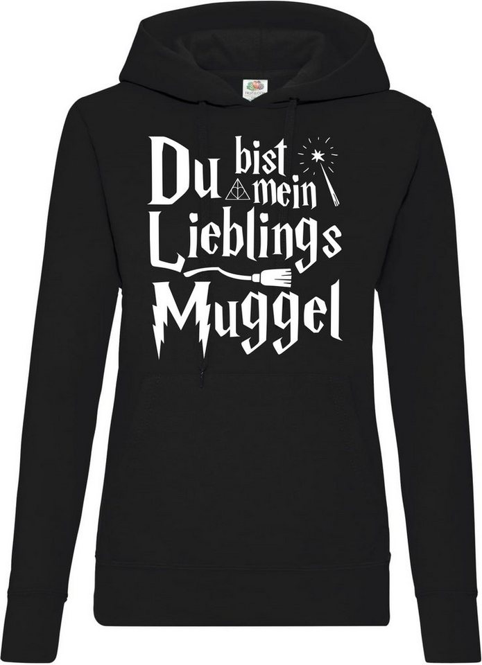 Youth Designz Kapuzenpullover Du Bist Mein Lieblings-Muggel Spruch Damen Hoodie Pullover mit modischem Fun-Look Aufdruck von Youth Designz