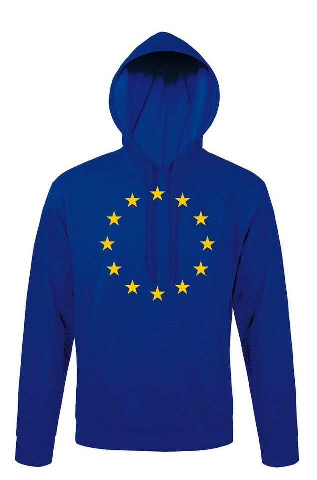 Youth Designz Kapuzenpullover EU Europa Flagge Herren Hoodie Pullover mit modischem Stern Logo Print von Youth Designz